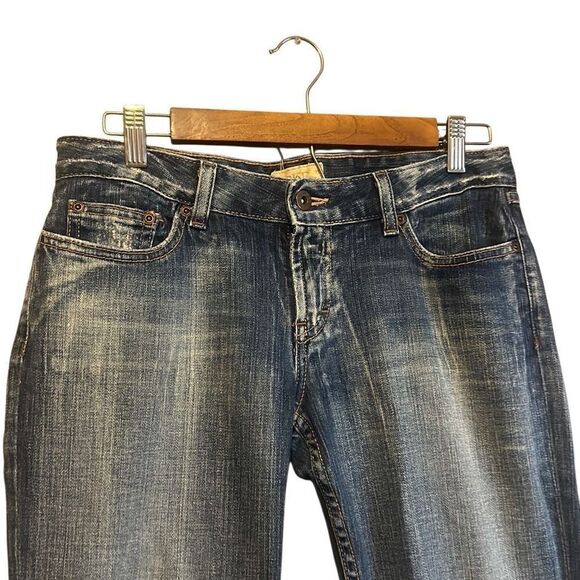 BKE Bootcut Jeans Women's Embroidered Pockets‎ Denim Blue Wash - Picture 4 of 7